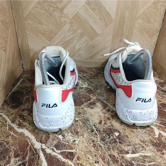 Fila women's lace-up old skool white running shoes sneaker size 7.5 - Picture 3 of 10